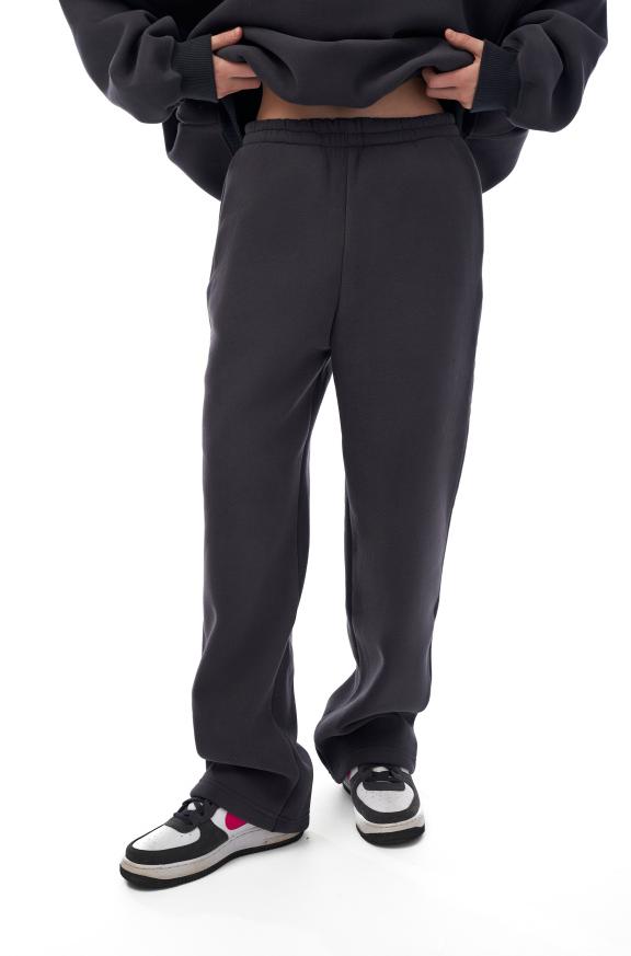 Джоггеры прямые Графит (начёс)