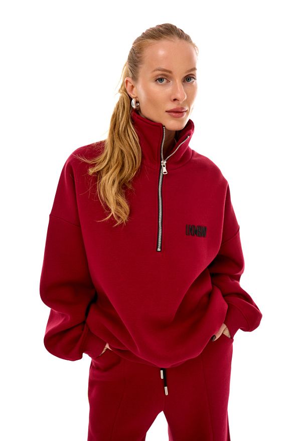 Свитшот Горло На Замке Бордо (начёс)