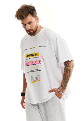 Футболка Мужская Уайт Спорт Маньяк