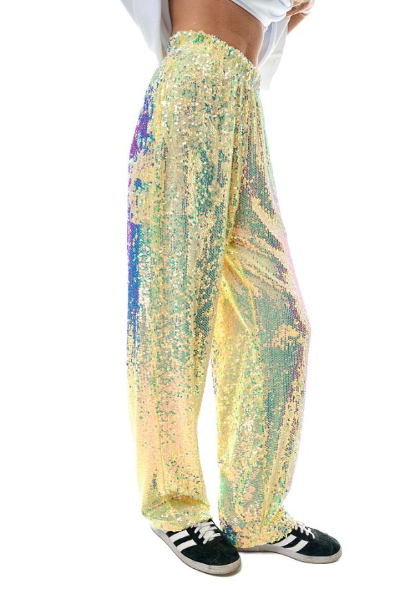 Джоггеры Прямые Лемон Пайетки
