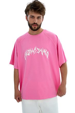 Футболка Овер Мужская Пинк Готика