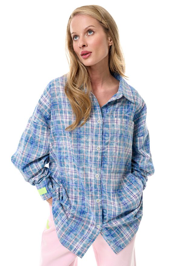 Рубашка Клетка Блю Пинк