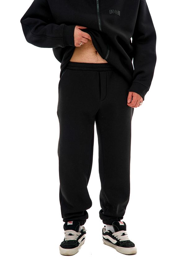 Джоггеры Мужские Блэк (начёс) 2025