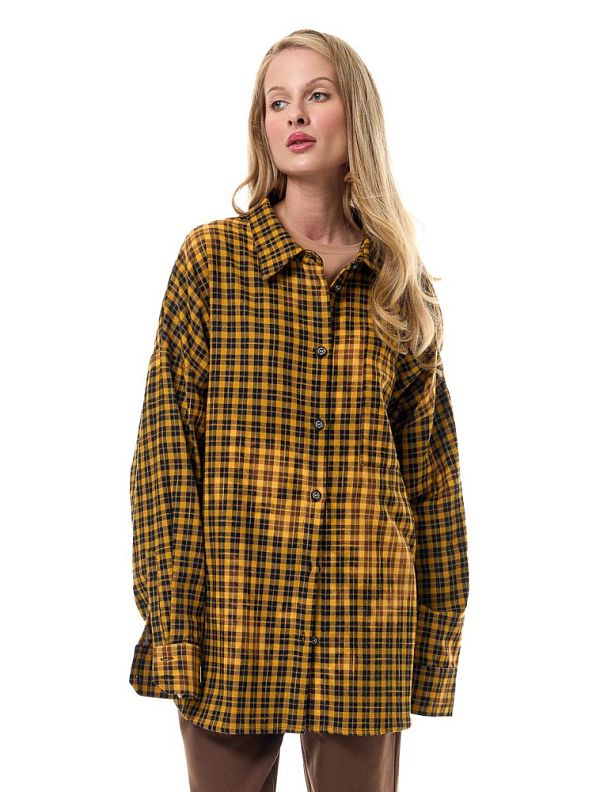 Рубашка Клетка Йеллоу Дай