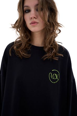 Лонгслив Блэк Уно Круг Лимон