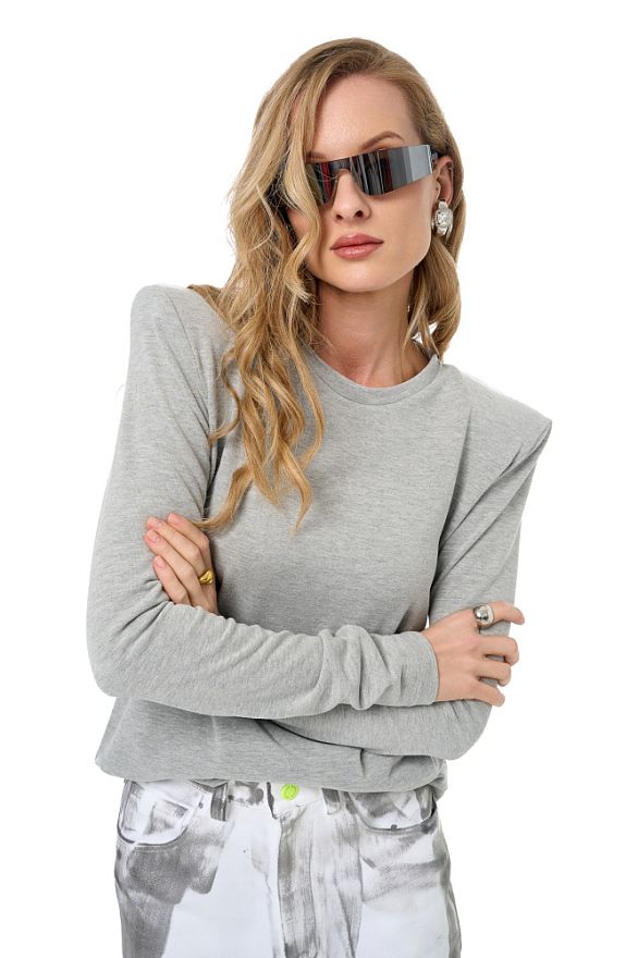 Лонгслив Гага Серый Меланж