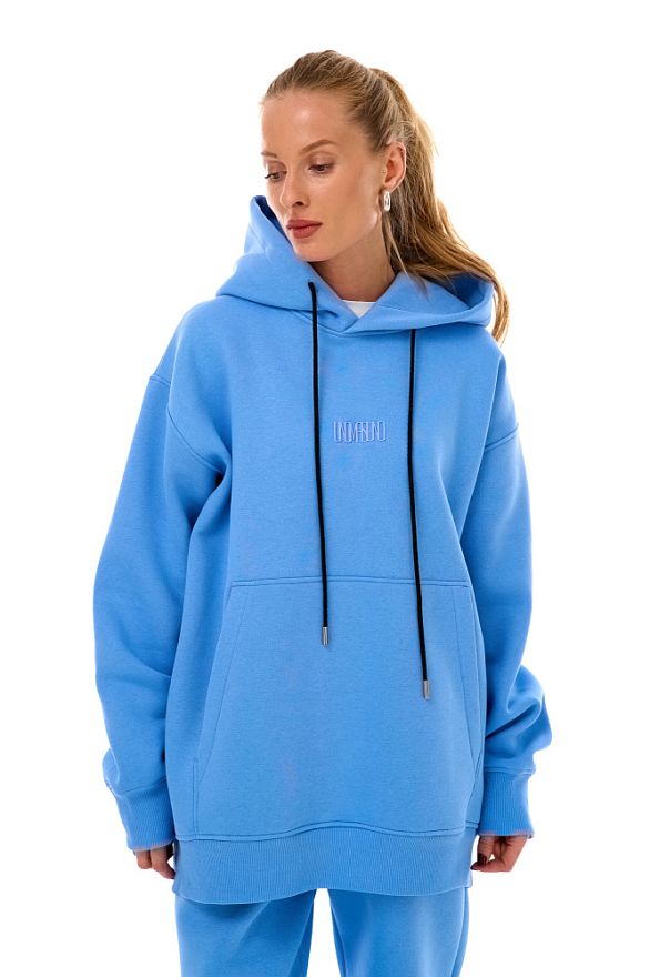 Худи Лазурь Уно Слитный (начёс)