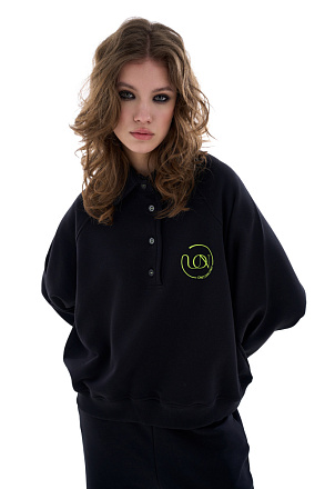 Свитшот-поло Блэк (петля трехнитка)