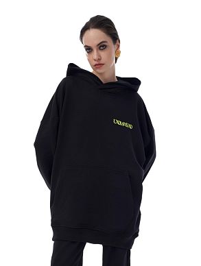 Худи Блэк Уно Слитный (петля трёхнитка) 