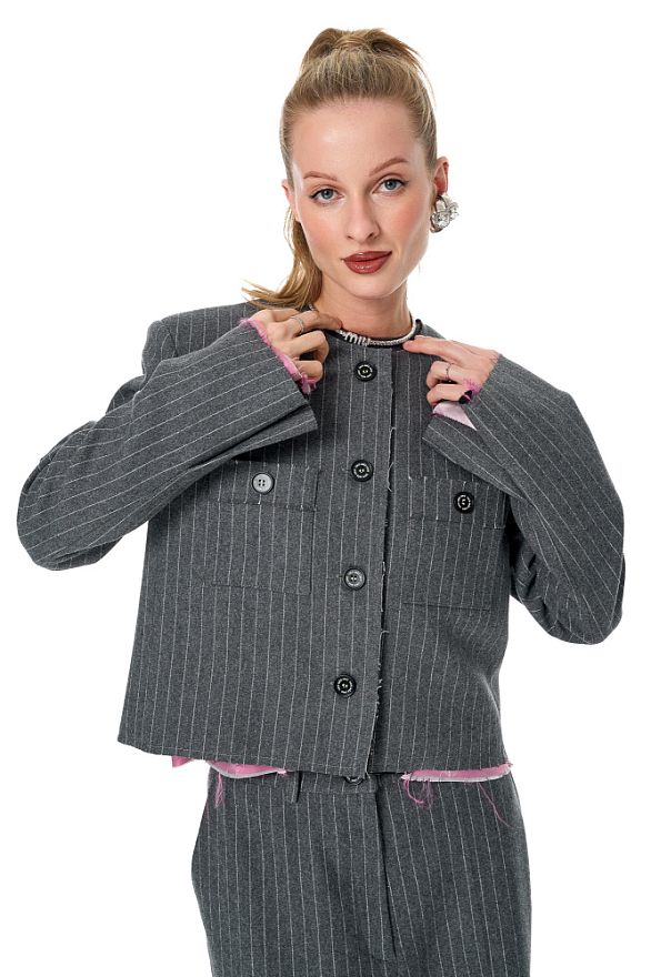 Жакет Принцесс Шот Грэй Полоска