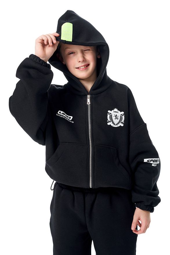 Толстовка Детская Баббл Дарк Блю (начёс)