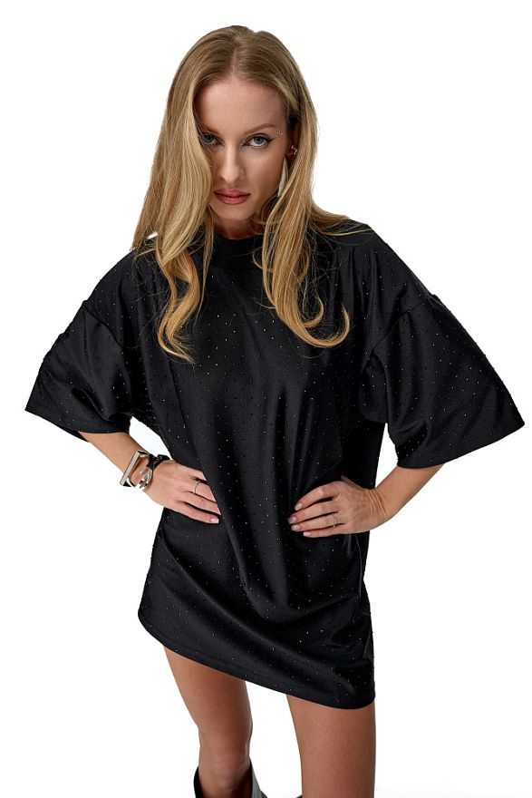 Платье Мини Блэк Стразы