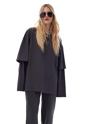 Лонгслив Дабл Графит