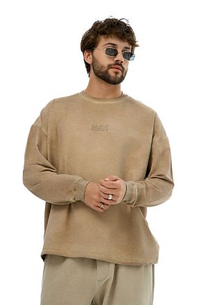 Лонгслив Мужской Беж Выварка