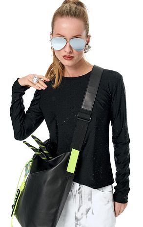 Лонгслив Дей Блэк Стразы