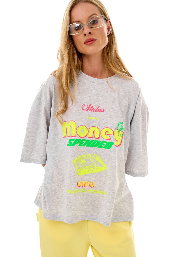 Футболка Серый Меланж Мани Спендер