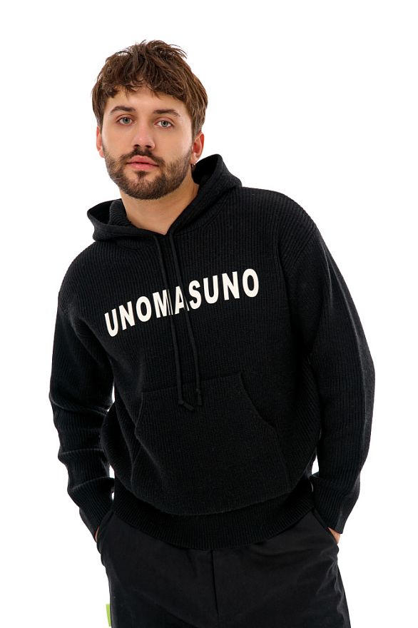 Худи Вязанный Мужской Блэк