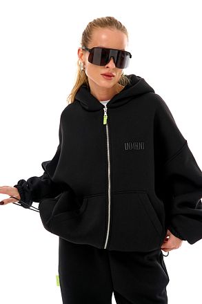 Толстовка Баббл Блэк Уно Слитный (начёс)