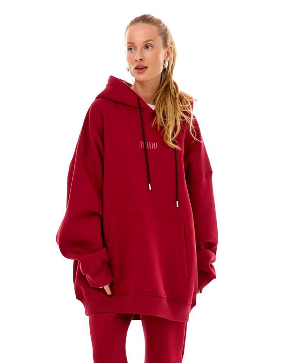 Худи Бордо Уно Слитный (начёс) 