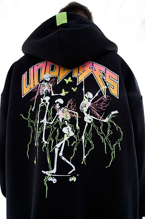 Толстовка Блэк Мужская Скелеты начёс