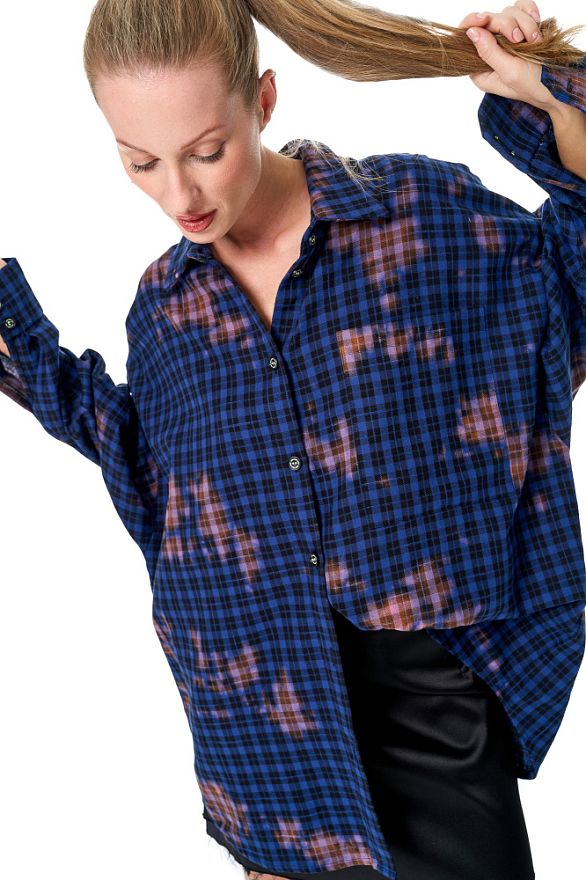 Рубашка Клетка Блю Дай