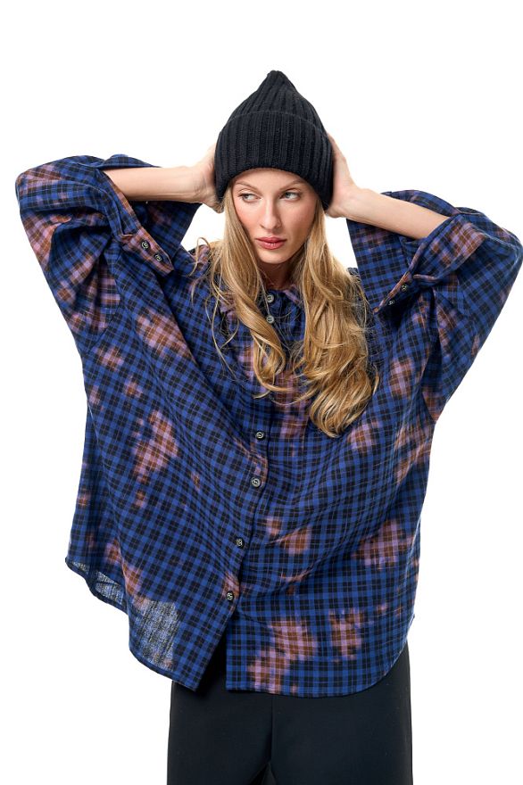 Рубашка Клетка Блю Дай