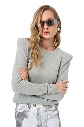 Лонгслив Гага Серый Меланж