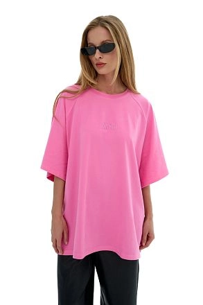 Футболка Овер Пинк Уно Слитный