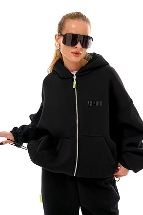 Толстовка Баббл Блэк Уно Слитный (начёс)